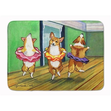 Carolines Treasures Carolines Treasures 7276RUG Little Ballerina Corgi Machine Washable Memory Foam Mat 7276RUG